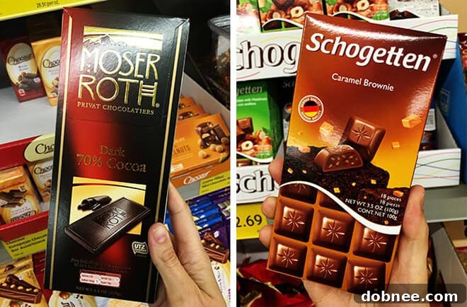 Aldi Chocolate Bars - A selection of premium German chocolate bars from ALDI, perfect for gifts or baking.