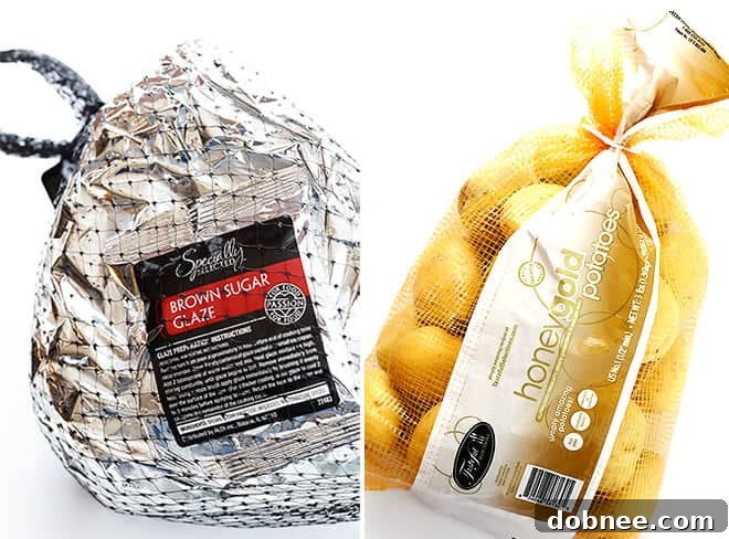 Fresh vegetables and diced potatoes ready for the creamy ham and potato soup recipe.