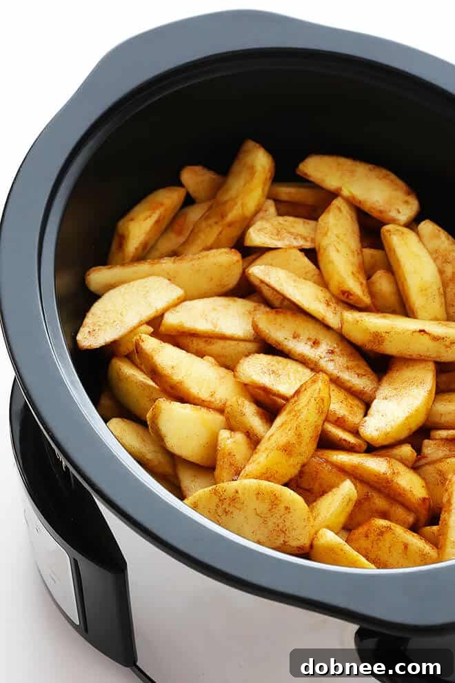 Mixing the delightful oat and almond crumble topping for the Slow Cooker Apple Crisp.