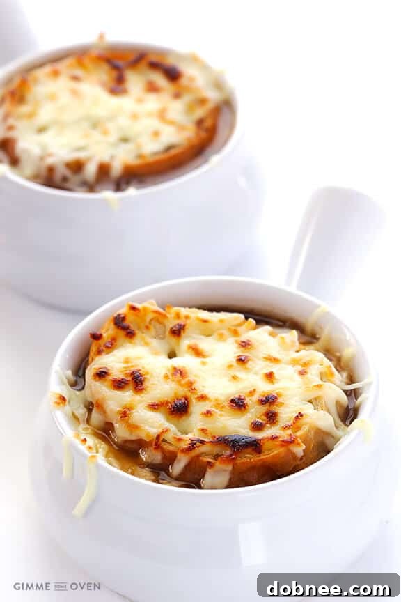 French Onion Soup with perfectly caramelized onions