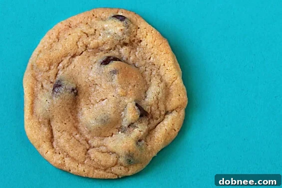 Freshly baked, chewy chocolate chip cookies cooling on a wire rack, a beloved family recipe.