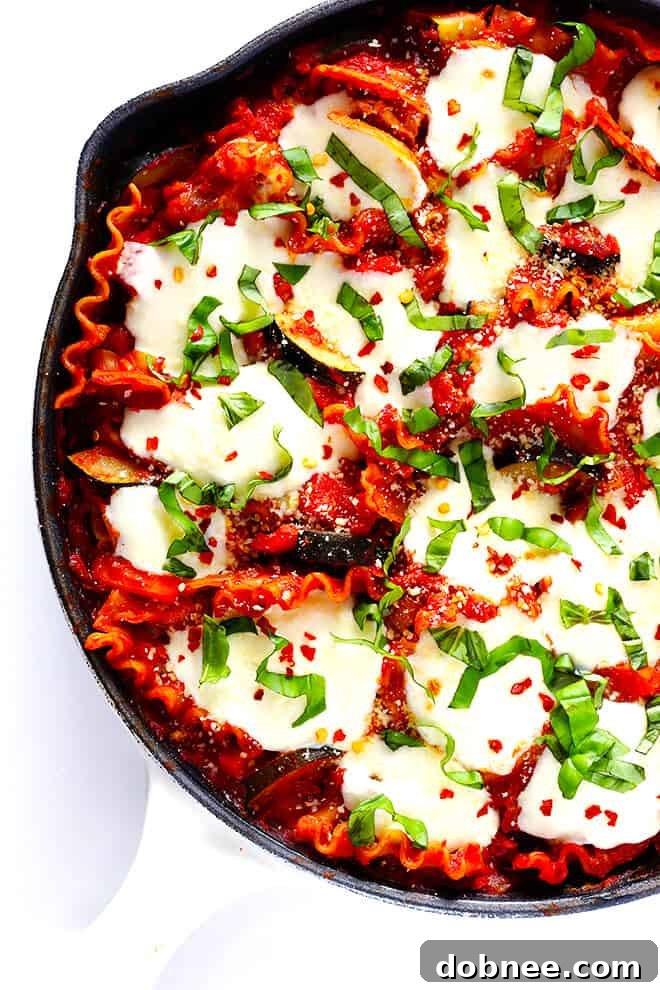 Effortlessly delicious, this Skillet Veggie Lasagna is your new weeknight favorite, packed with fresh vegetables and rich flavor, all cooked on the stovetop!
