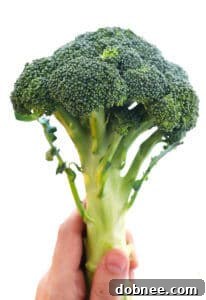 Broccoli Florets and Stem ready for cooking