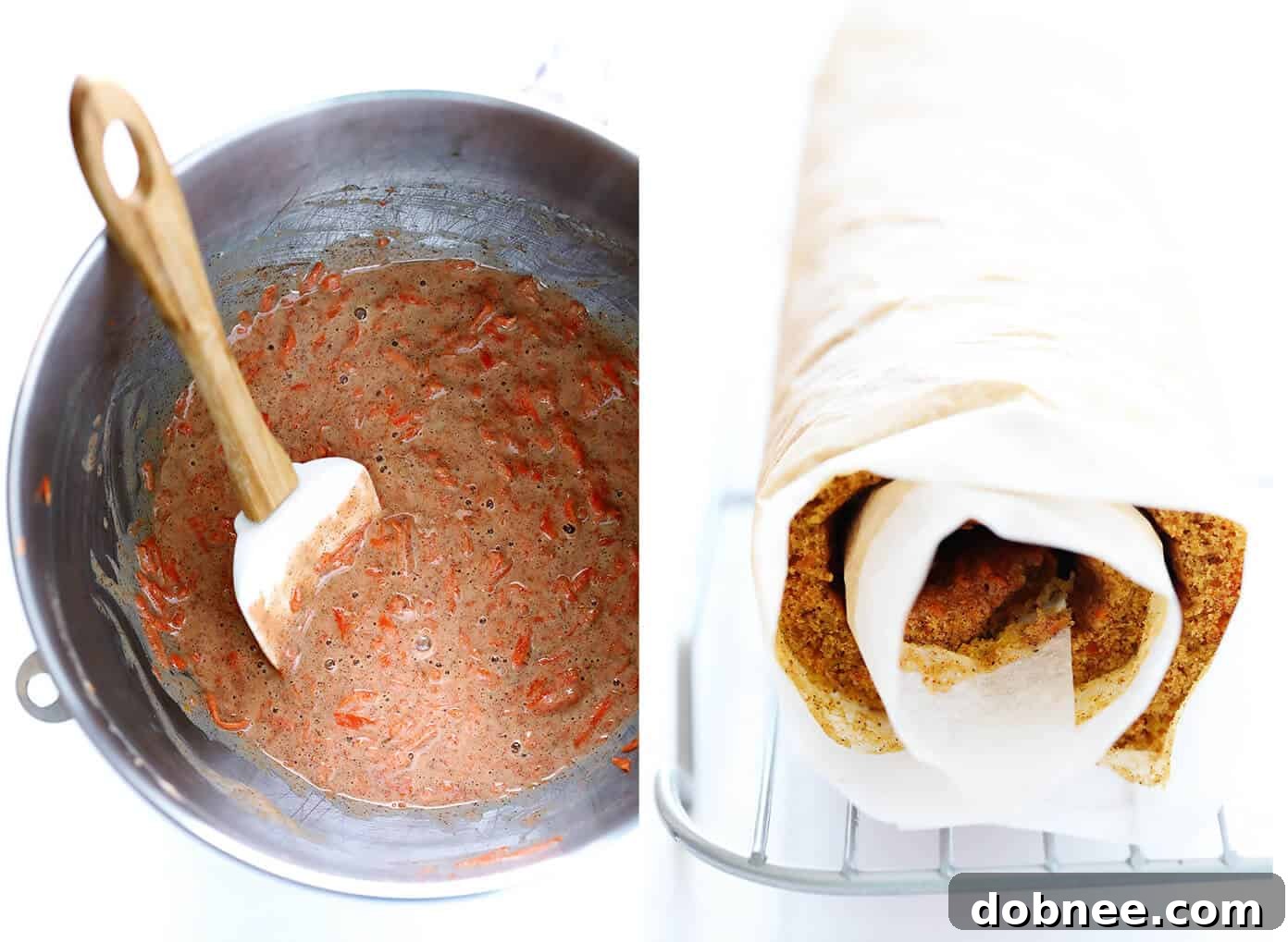 This Carrot Cake Roll recipe is easy to make, and so delicious! | gimmesomeoven.com