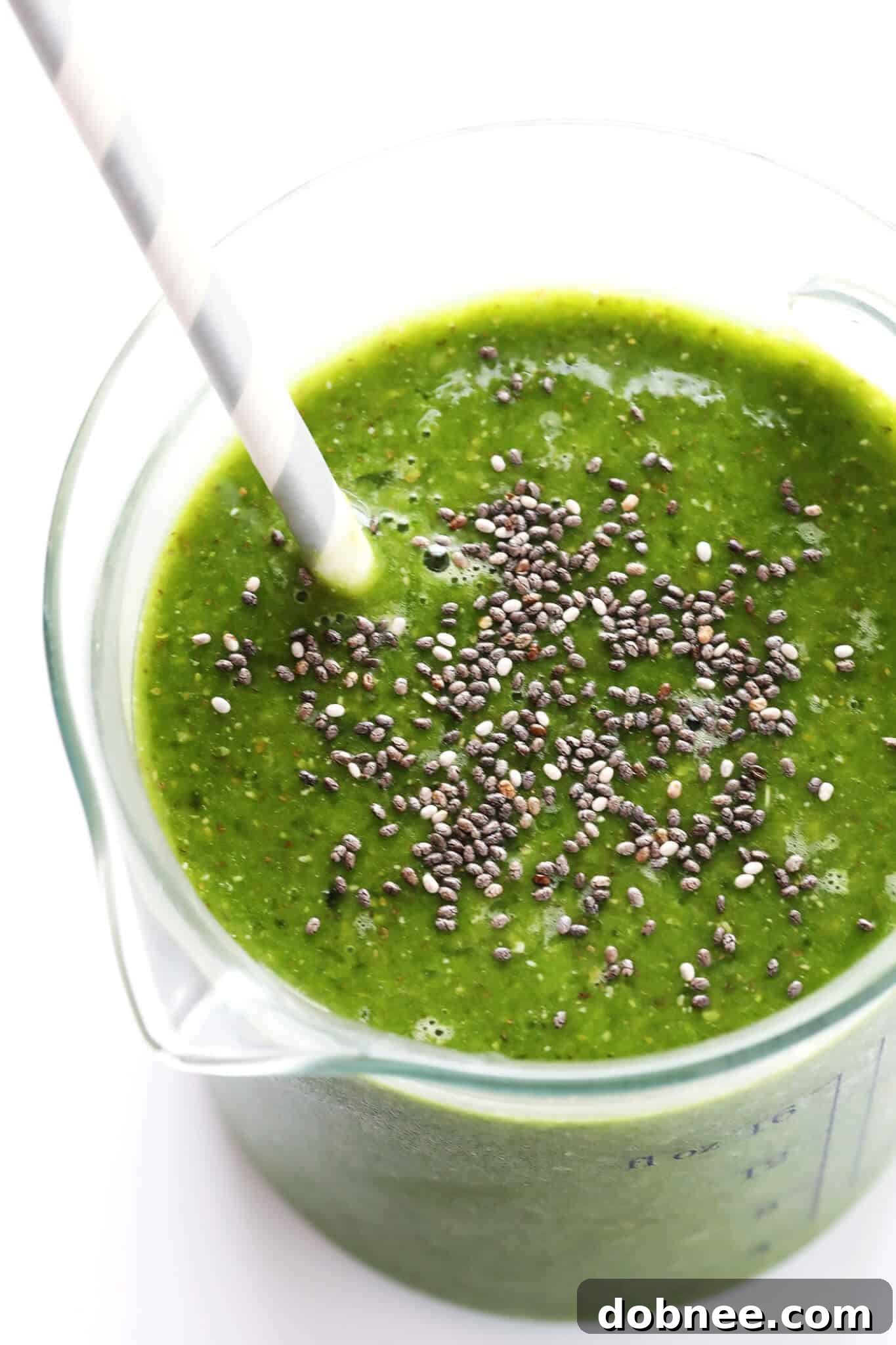 Delicious and vibrant Matcha Ginger Green Smoothie in a glass, ready to drink.