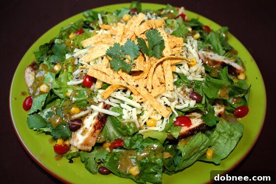 Delicious Santa Fe Chicken Salad with Homemade Cilantro-Lime-Peanut Dressing