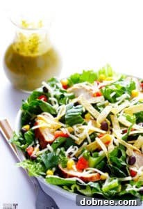 Santa Fe Salad with Chicken and Cilantro-Lime-Peanut Vinaigrette