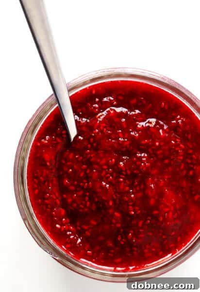 Delicious 10-Minute Chia Seed Jam, ready in minutes for a healthy breakfast.
