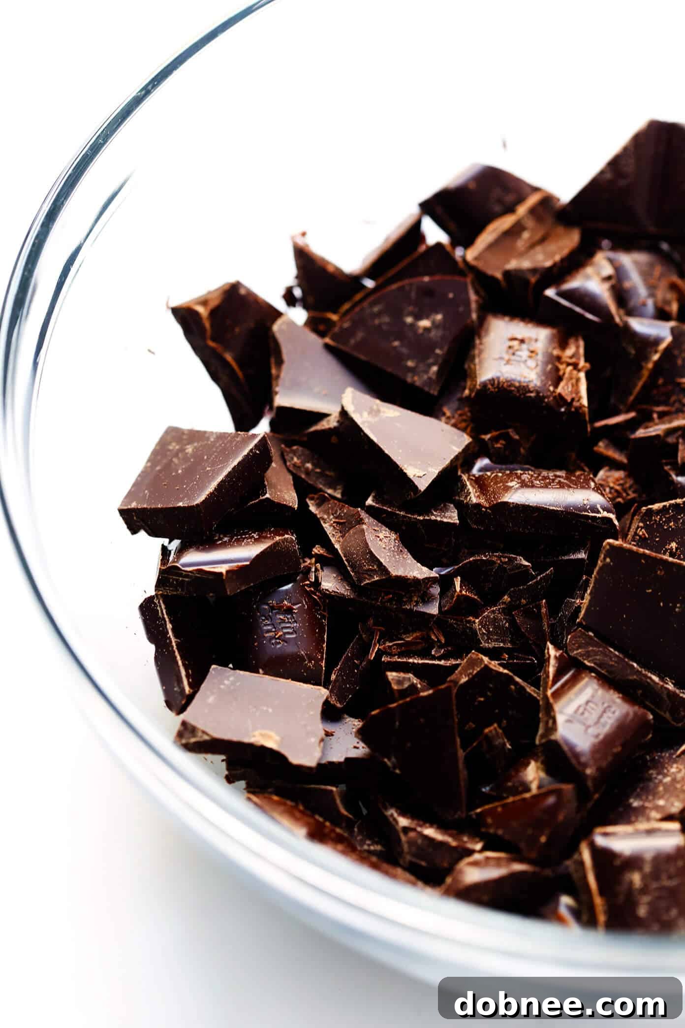 Finely Chopped Dark Chocolate Bars for Tart Filling