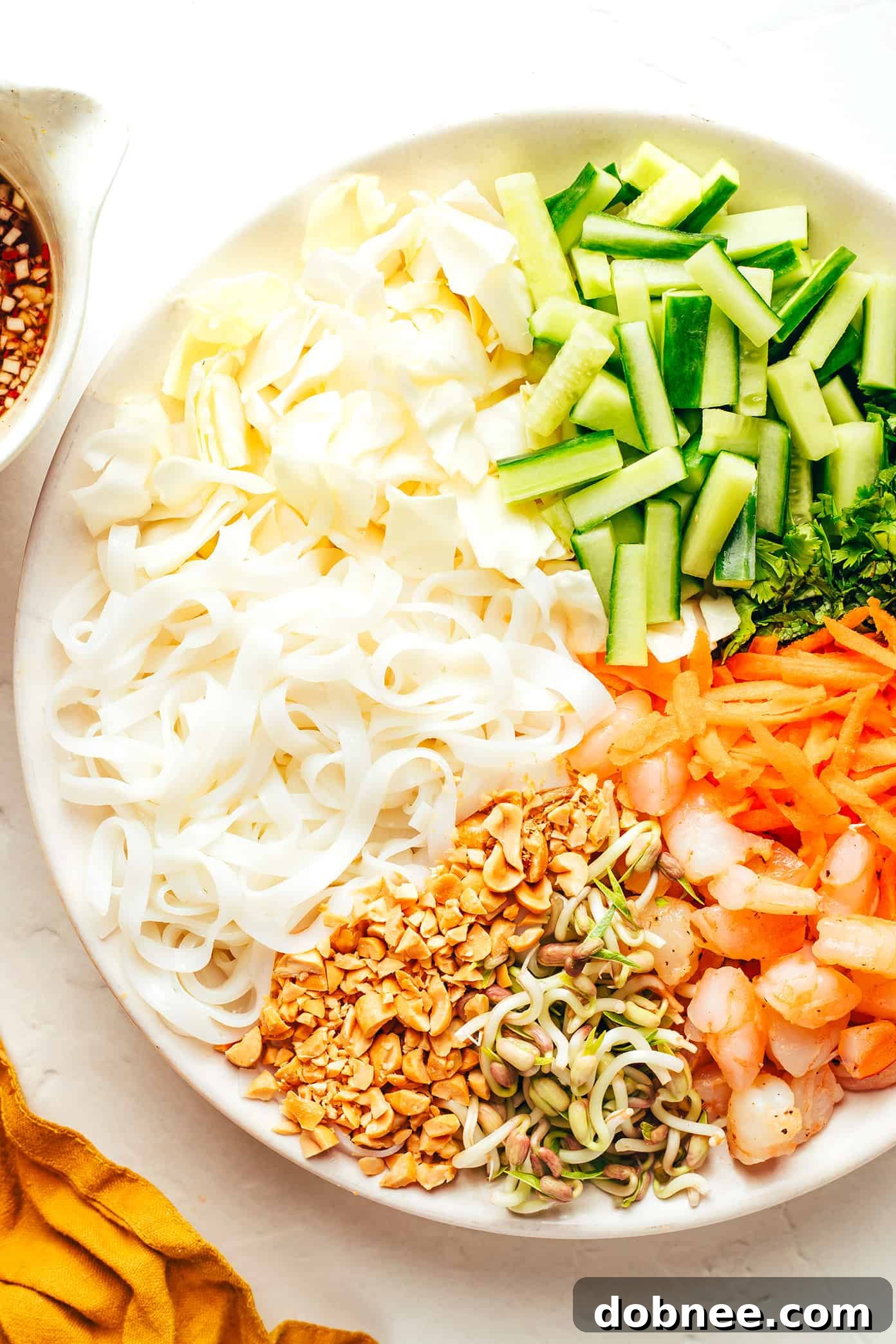 Assembling the Vietnamese Spring Roll Salad