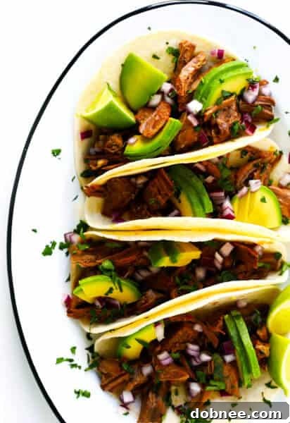 Instant Pot Barbacoa Beef prepared and ready for serving