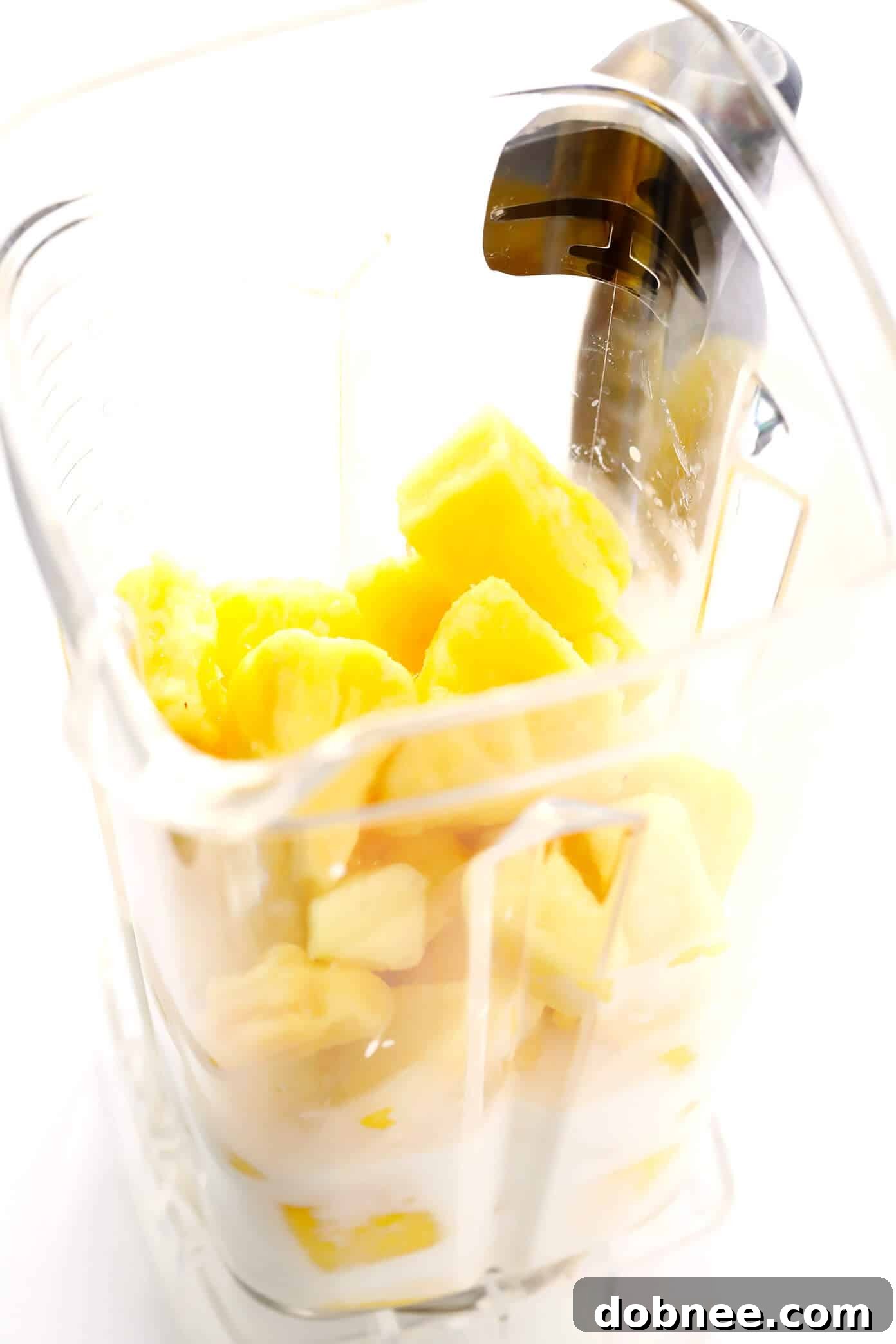 Piña Colada Ingredients - Fresh frozen pineapple, creamy coconut milk, and a good quality rum are all you need for this simple, no-sugar-added recipe.