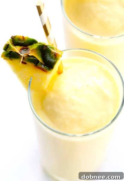 Pina Colada Recipe - A vibrant frozen cocktail made with just three ingredients: frozen pineapple, coconut milk, and rum.