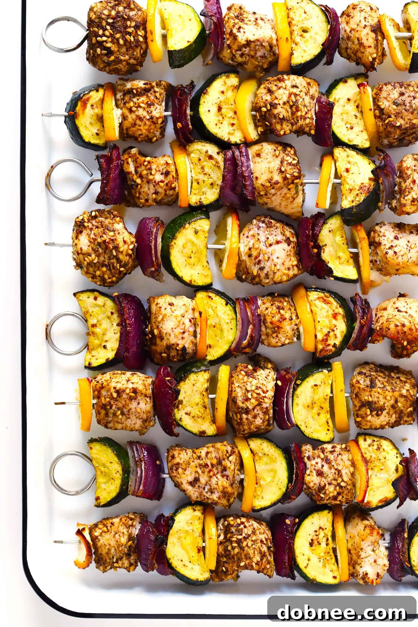 Za'atar Chicken and Vegetable Kabobs Recipe