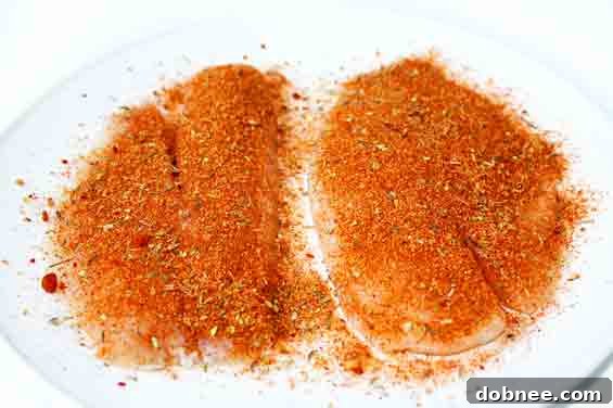 Preparing Blackened Tilapia