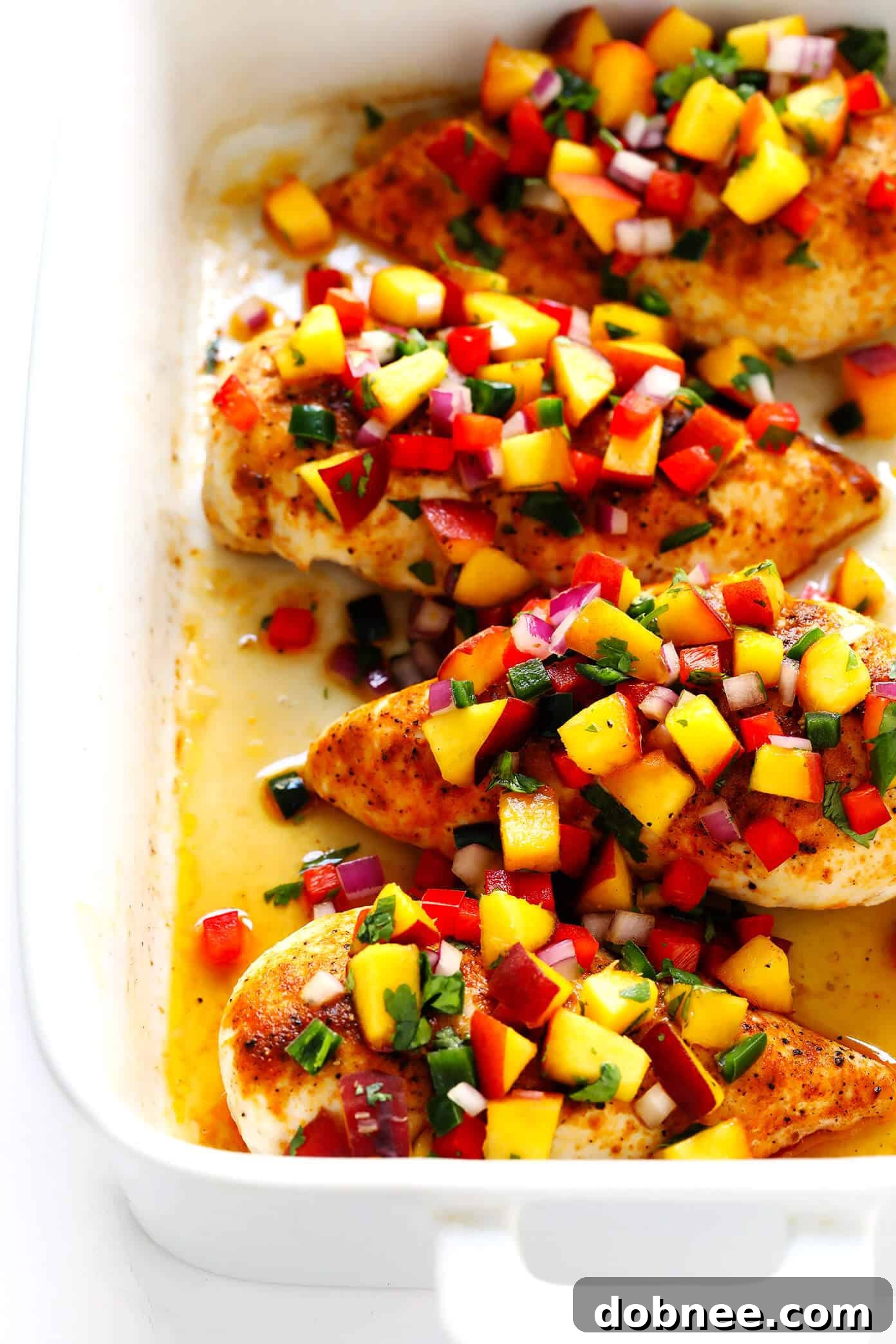 Ginger Baked Chicken Breasts with Fruit Salsa - A healthy and flavorful meal.