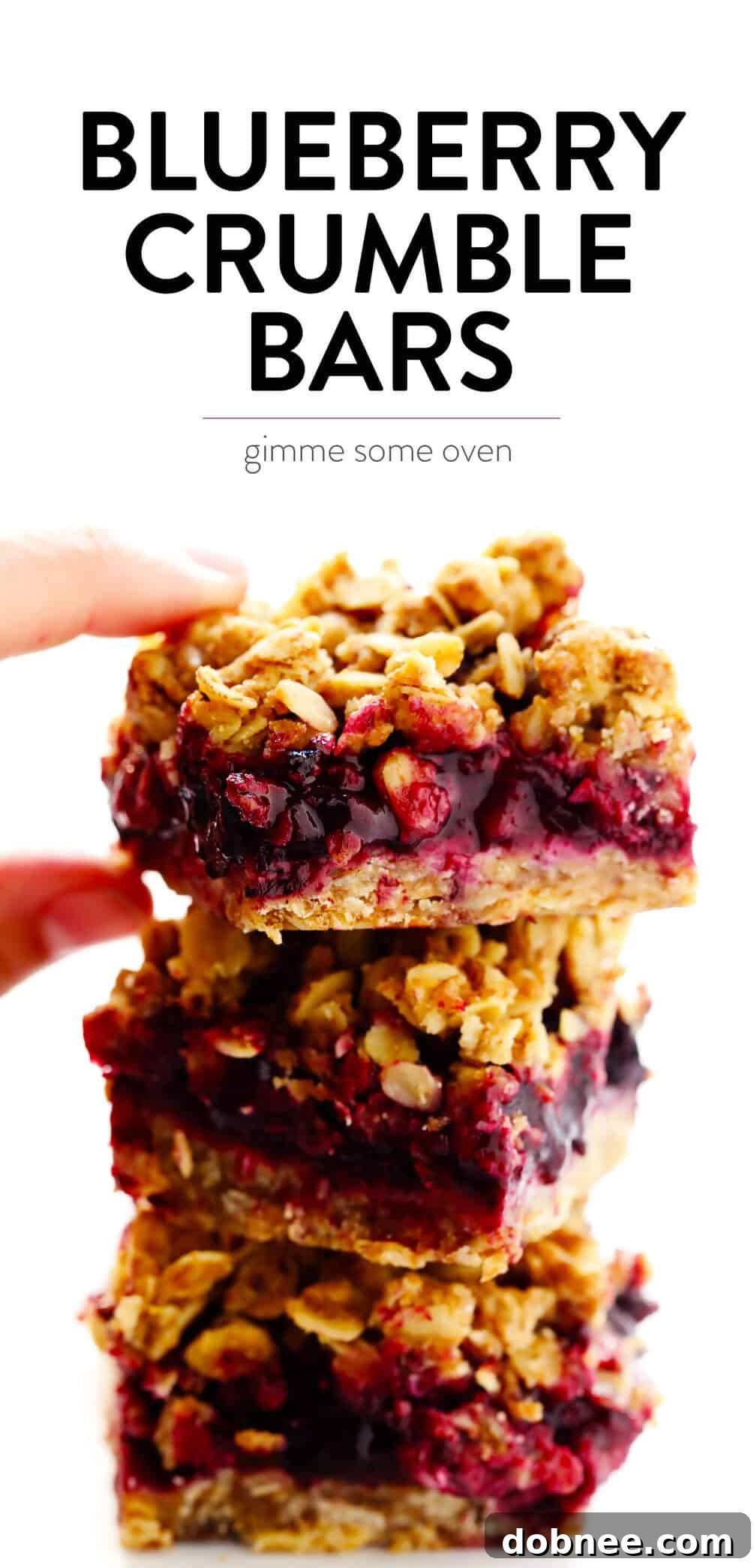 Blueberry Crumble Bars Recipe from Gimme Some Oven