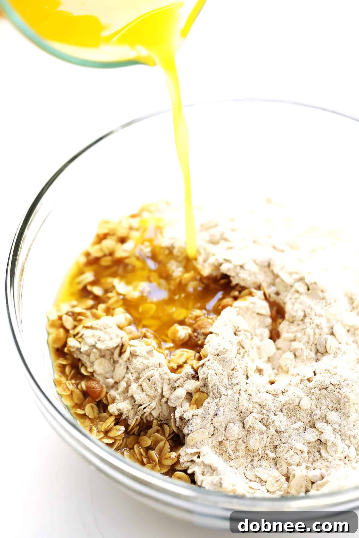 How to prepare oatmeal crumble for fruit bars