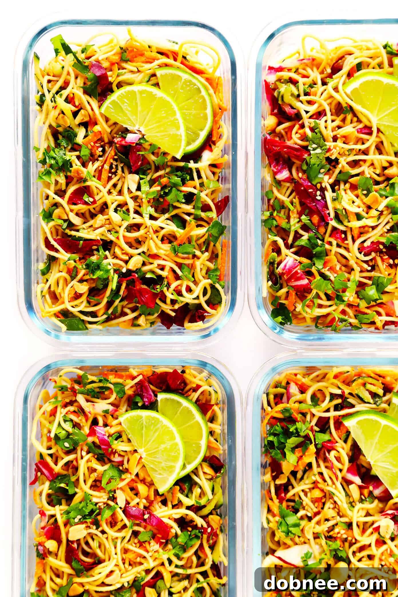 Cold Sesame Peanut Noodles as a perfect meal prep solution