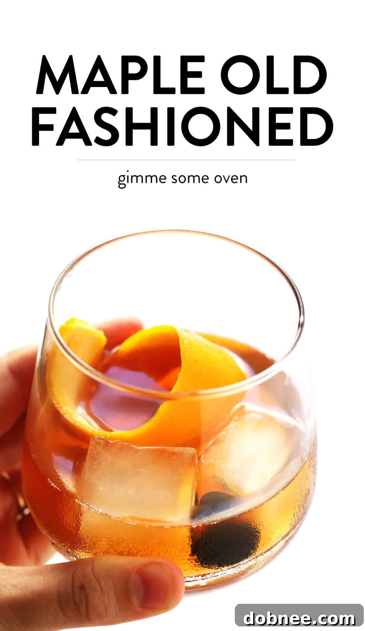 Maple Old Fashioned Cocktail | Gimme Some Oven - Final product image