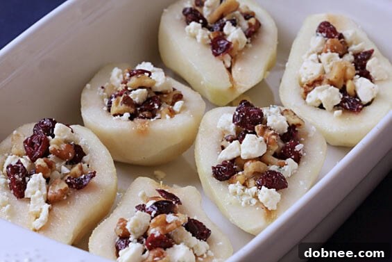 Artfully plated single serving of Roasted Pear, Blue Cheese & Arugula Salad