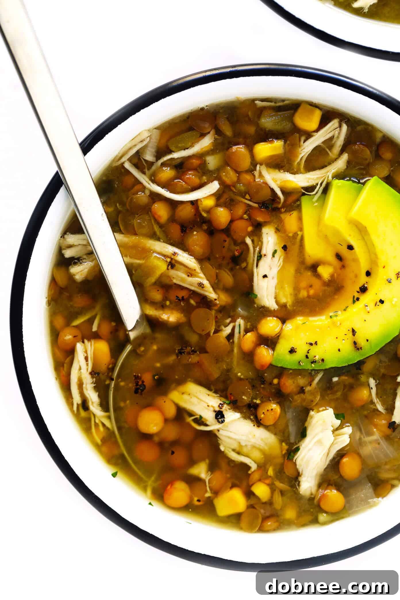 Mexican Chicken Lentil Soup - a hearty, zesty, and easy-to-make dish perfect for meal prep.