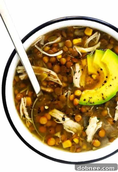 Mexican Chicken Lentil Soup