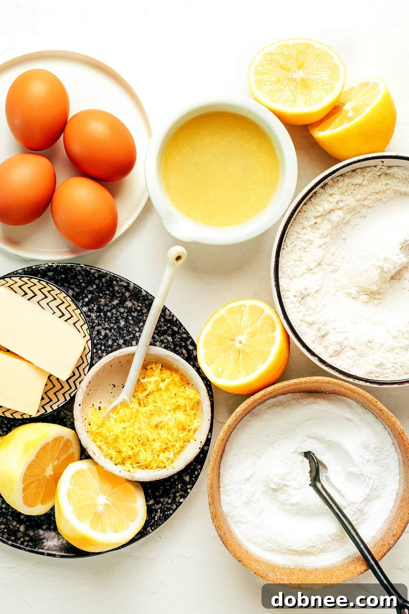 Close-up of freshly squeezed lemon juice, ready to be used in the lemon bar filling.