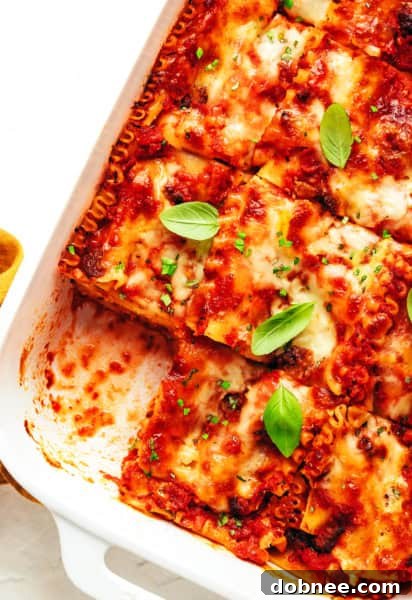 The Best Lasagna Recipe with rich meat sauce and melted cheese