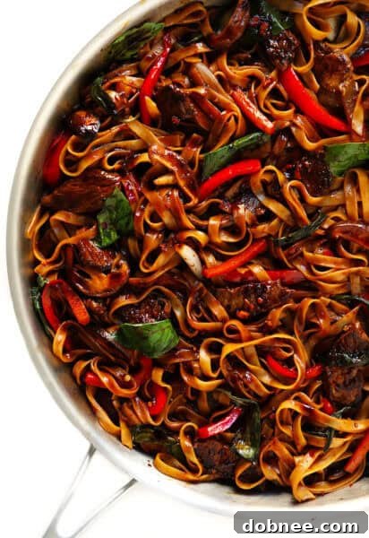 Thai Basil Beef Noodle Stir-Fry