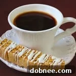 Close-up of baked Pumpkin Pie Biscotti logs before the second bake.