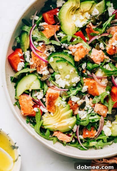 Greek Salmon Salad Bowls