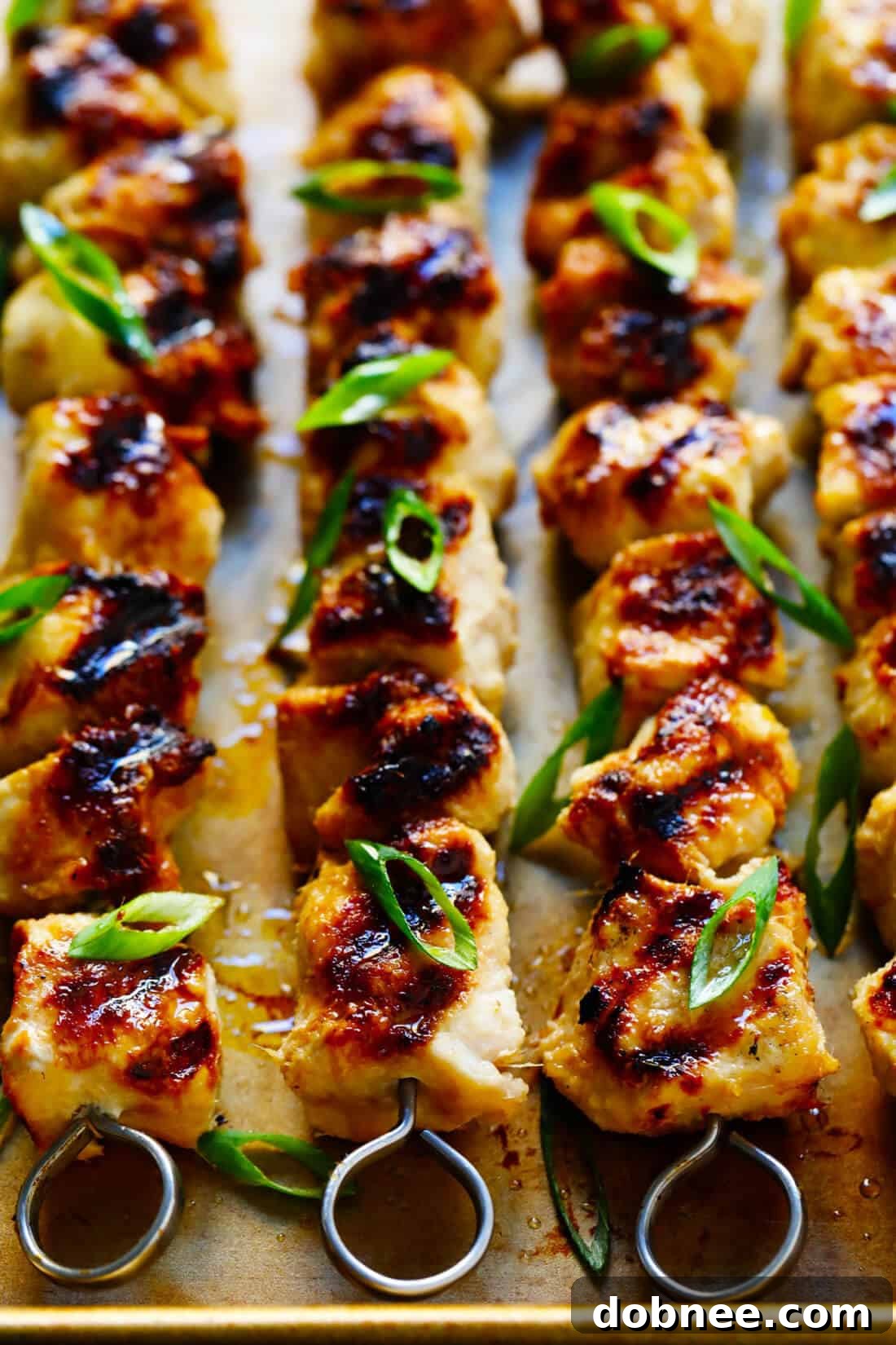 Vietnamese Lemongrass Chicken skewers with fresh herbs