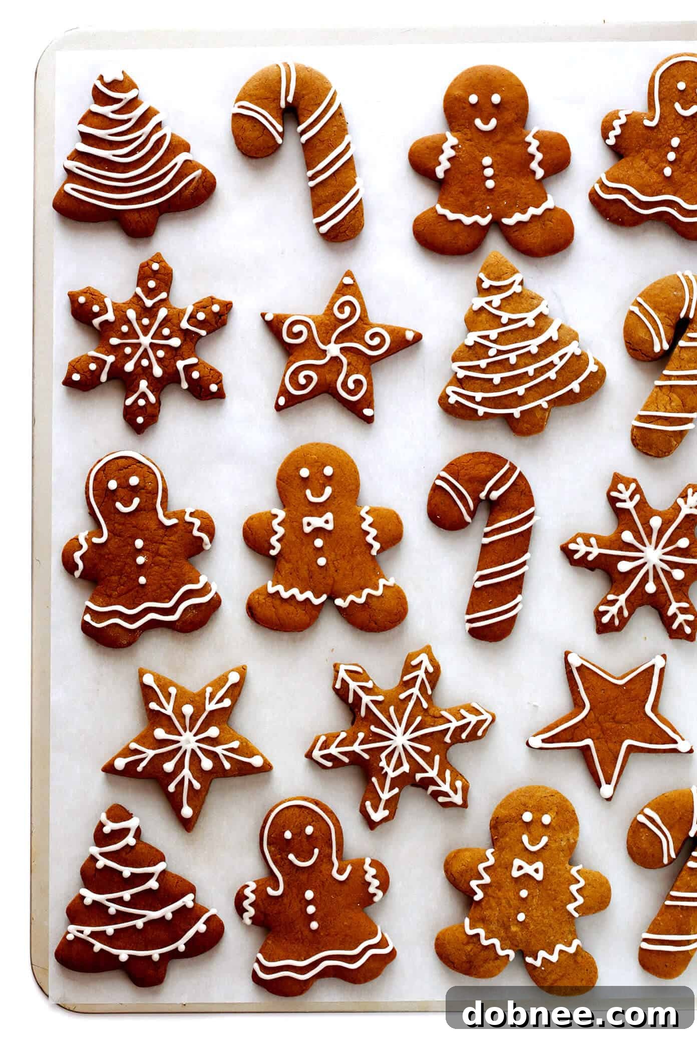 Perfectly baked gingerbread cookies arranged on a platter, ready for holiday festivities.