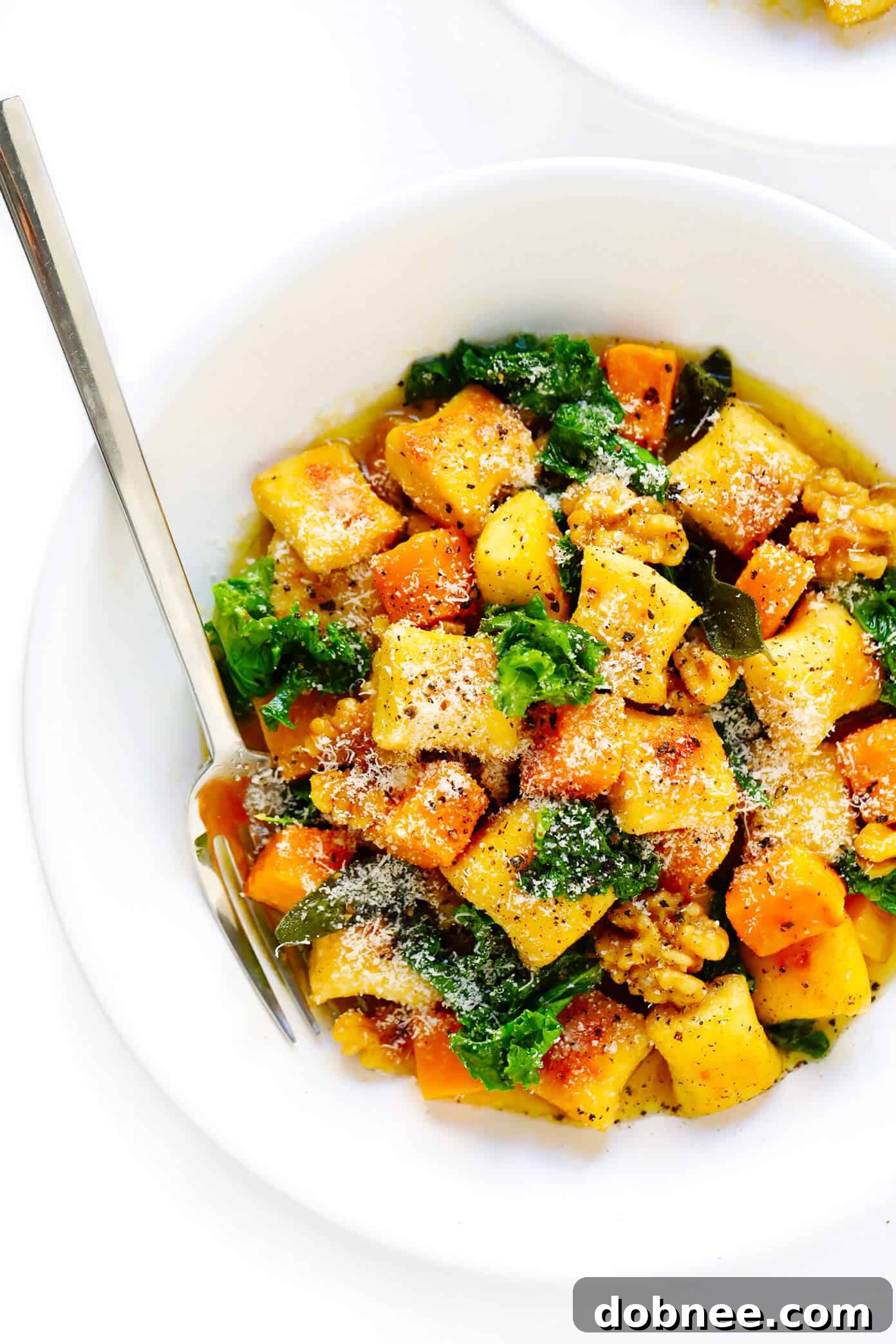 Autumn Gnocchi with Kale, Butternut Squash, and Brown Butter Sauce