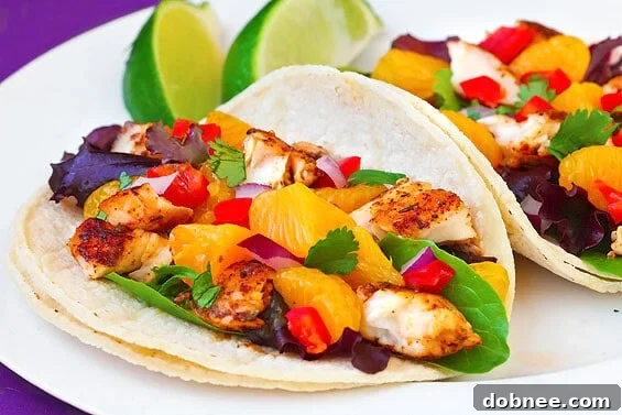 Healthy Fish Tacos with Zesty Mandarin Orange Salsa