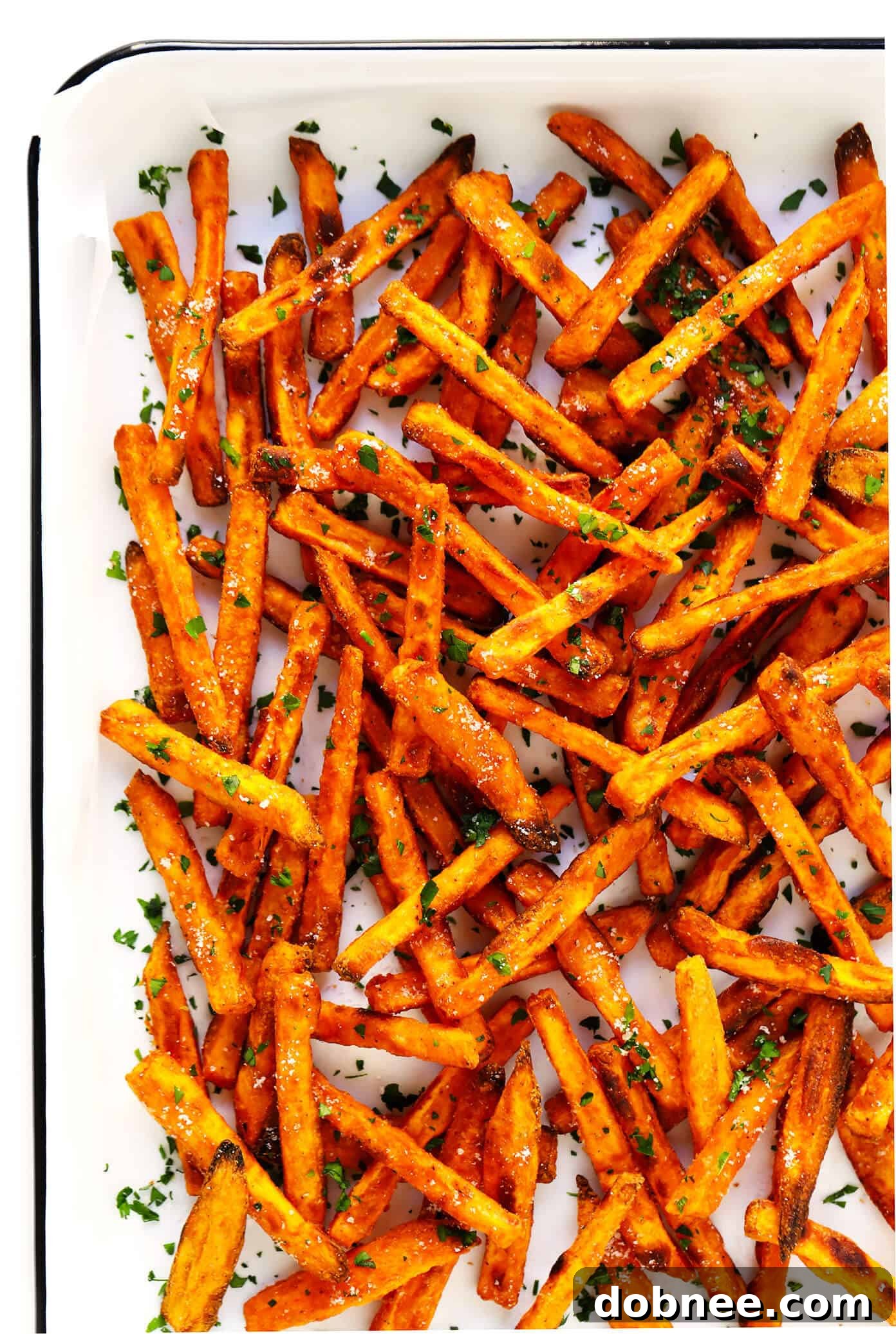 The BEST Crispy Baked Sweet Potato Fries Recipe