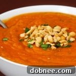 African Peanut Soup in a bowl