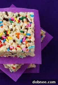 Delicious Cake Batter Rice Crispy Treats