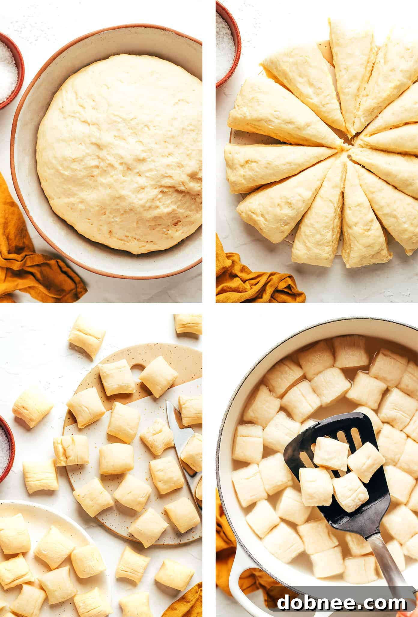 Ingredients laid out for making pretzel bites.