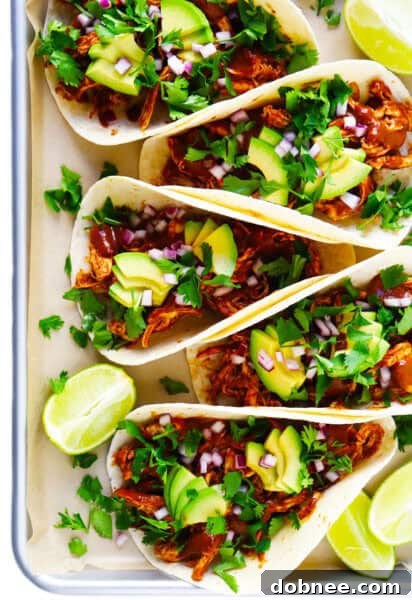 Easy Chicken Tacos with Mole Sauce