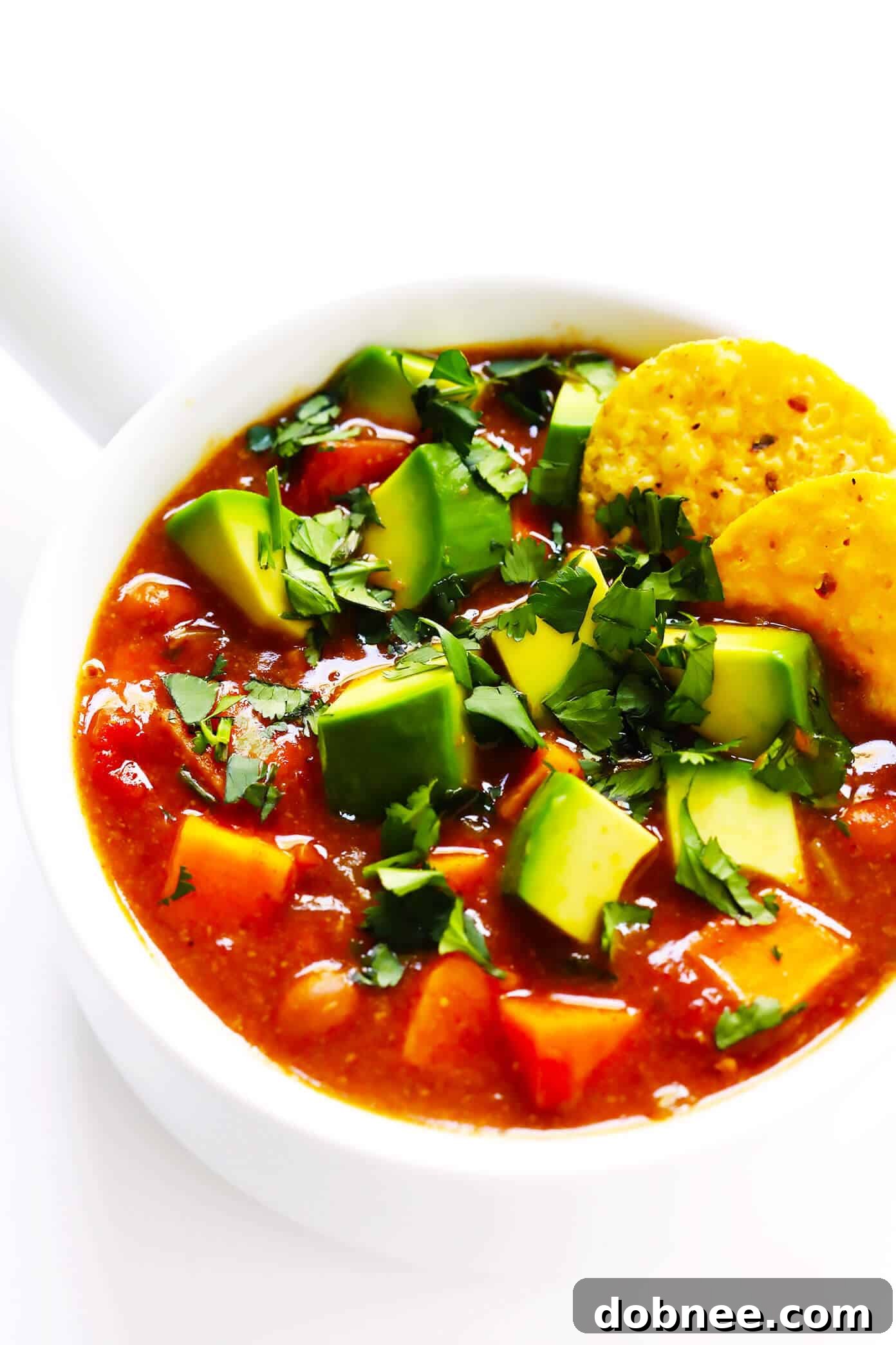 Sweet Potato Chili Recipe with Toppings