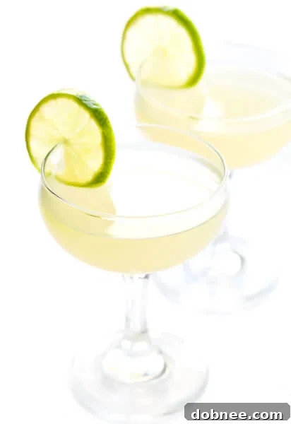 Gimlet Cocktail with Honey Simple Syrup