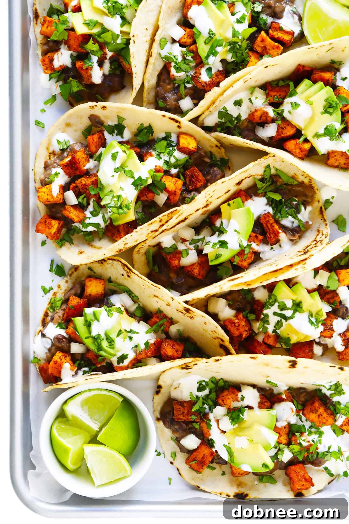 Sweet Potato Black Bean Tacos with Homemade Corn Tortillas