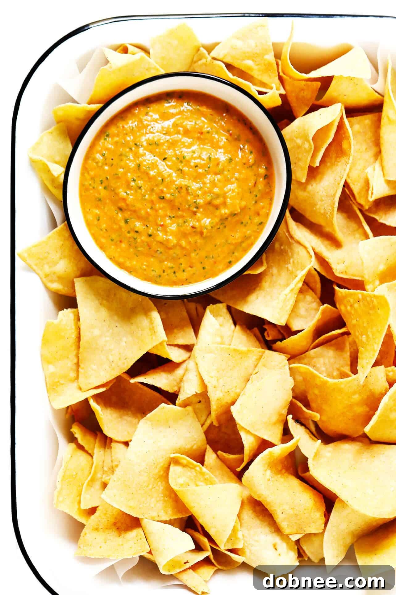 Peanut Chipotle Salsa Recipe with Tortilla Chips