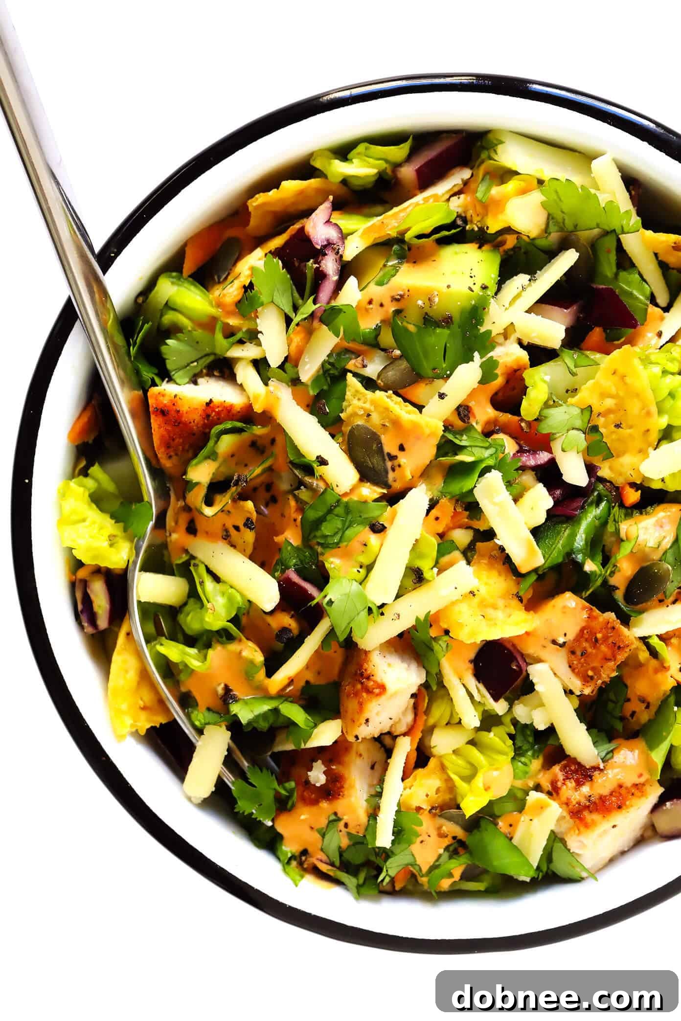 Chipotle Cheddar Chopped Salad Recipe: A Flavorful and Healthy Meal Idea Delicious Homemade Chipotle Cheddar Chopped Salad with Zesty Chicken and Creamy Avocado