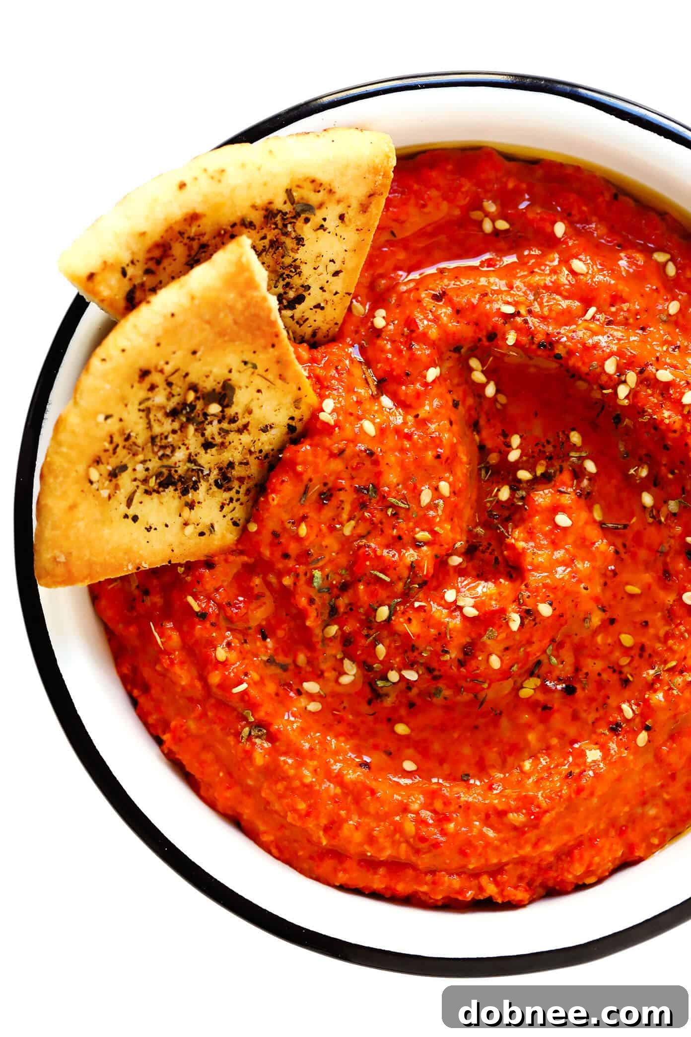 Muhammara Dip with Pita Bread