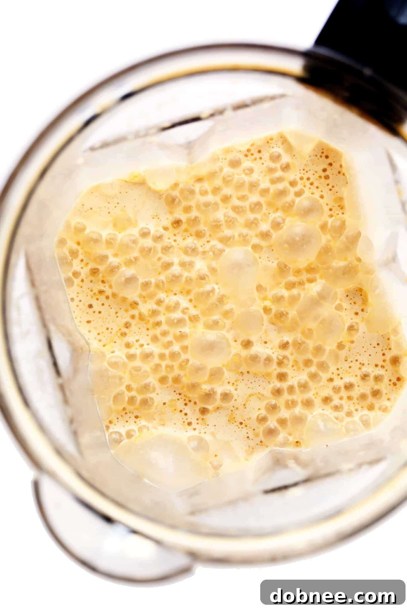 Blending ingredients for an Iced Pumpkin Spice Latte