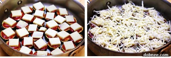 Zucchini slices being prepared for frying