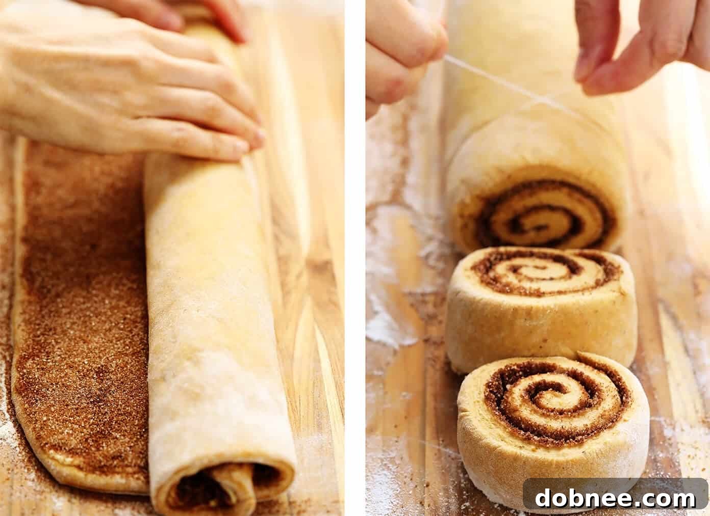 Rolling And Cutting Pumpkin Cinnamon Rolls Dough into Rounds